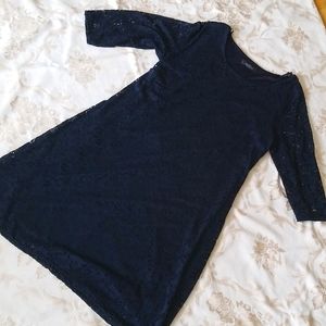 Lace Navy Dress
